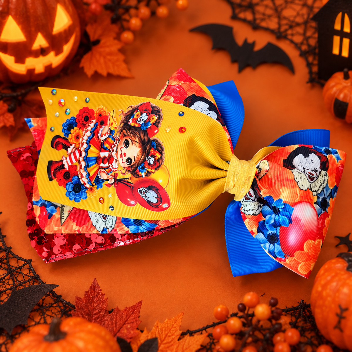 Moño Mediano Clown | Halloween
