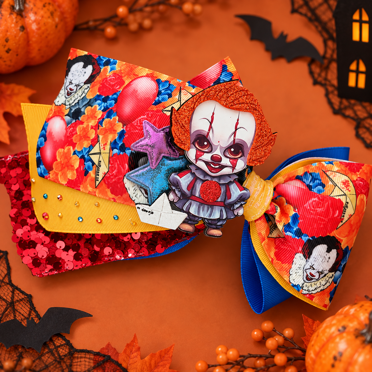 Moño Mediano Pennywise |Halloween