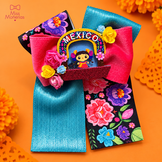 Moño Coletero Frida| Día de Muertos