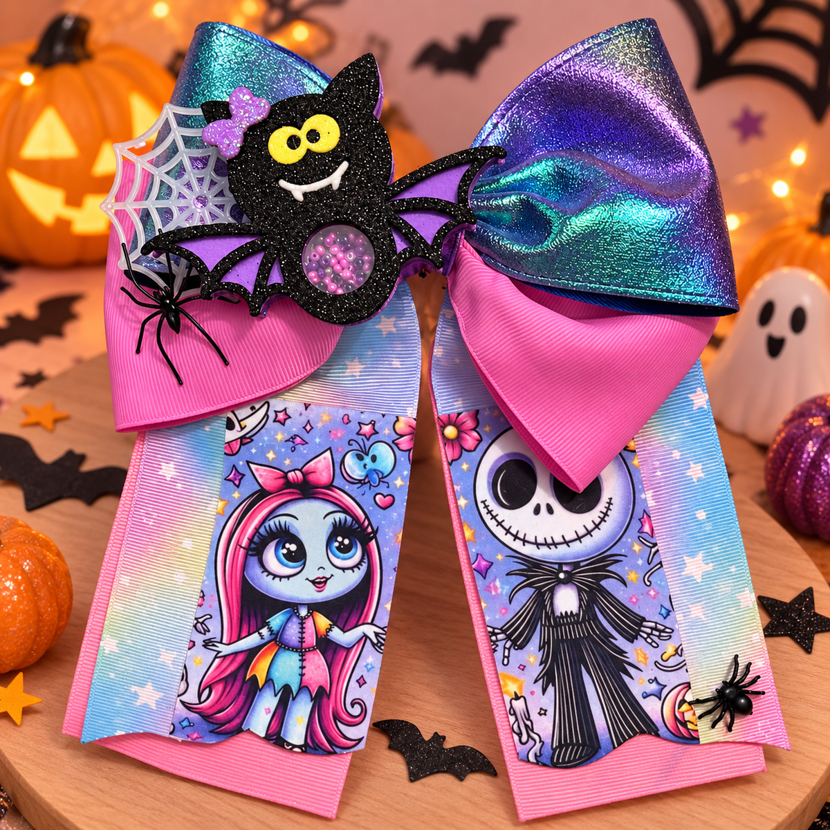 Moñito Jack and Sally |Halloween