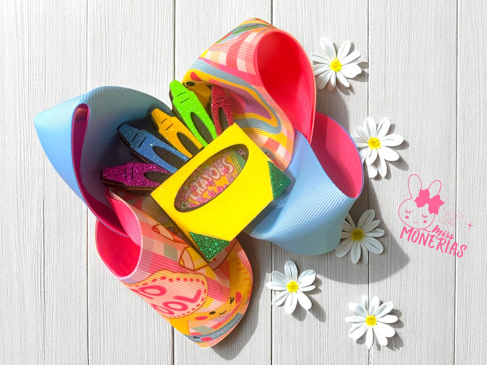 ⭐Moño Jumbo Crayolas